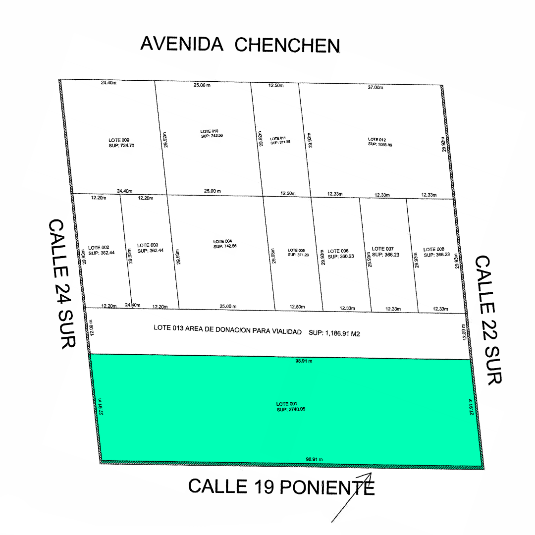 Plano catastral Lote 001