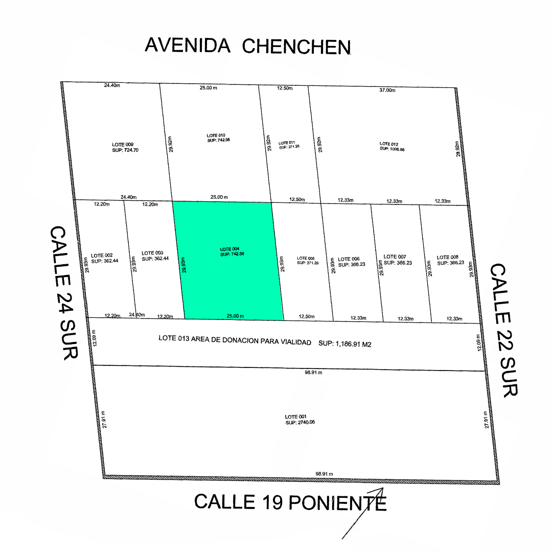 Plano catastral Lote 004